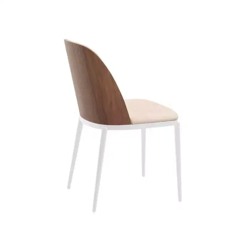 LeisureMod Tule Set di 2 sedie moderne da pranzo con seduta in pelle PU, velluto o camoscio e struttura in acciaio bianco - Cucina, sala da pranzo, casa, bar, posti a sedere