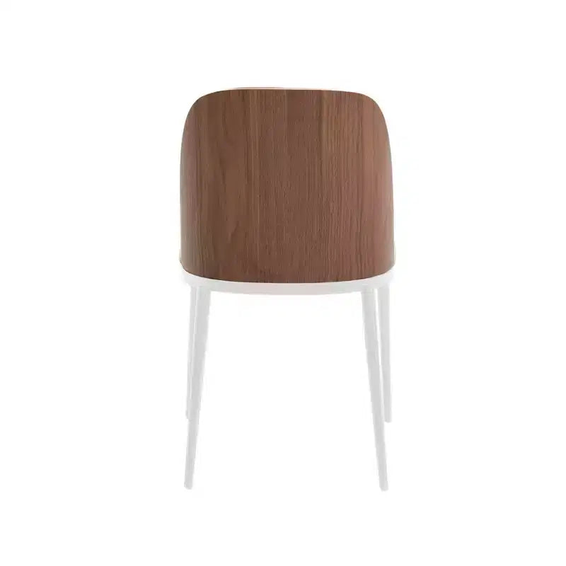 LeisureMod Tule Set di 2 sedie moderne da pranzo con seduta in pelle PU, velluto o camoscio e struttura in acciaio bianco - Cucina, sala da pranzo, casa, bar, posti a sedere