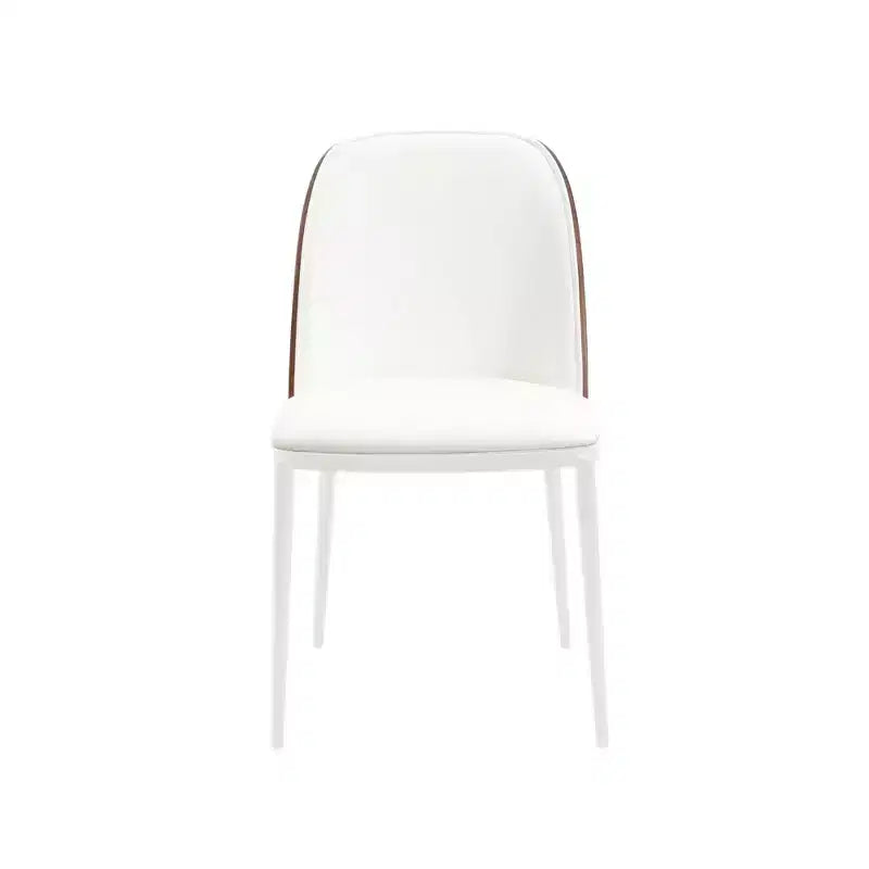 LeisureMod Tule Set di 2 sedie moderne da pranzo con seduta in pelle PU, velluto o camoscio e struttura in acciaio bianco - Cucina, sala da pranzo, casa, bar, posti a sedere