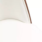 LeisureMod Tule Set di 2 sedie moderne da pranzo con seduta in pelle PU, velluto o camoscio e struttura in acciaio bianco - Cucina, sala da pranzo, casa, bar, posti a sedere