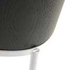 LeisureMod Tule Set di 2 sedie moderne da pranzo con seduta in pelle PU, velluto o camoscio e struttura in acciaio bianco - Cucina, sala da pranzo, casa, bar, posti a sedere