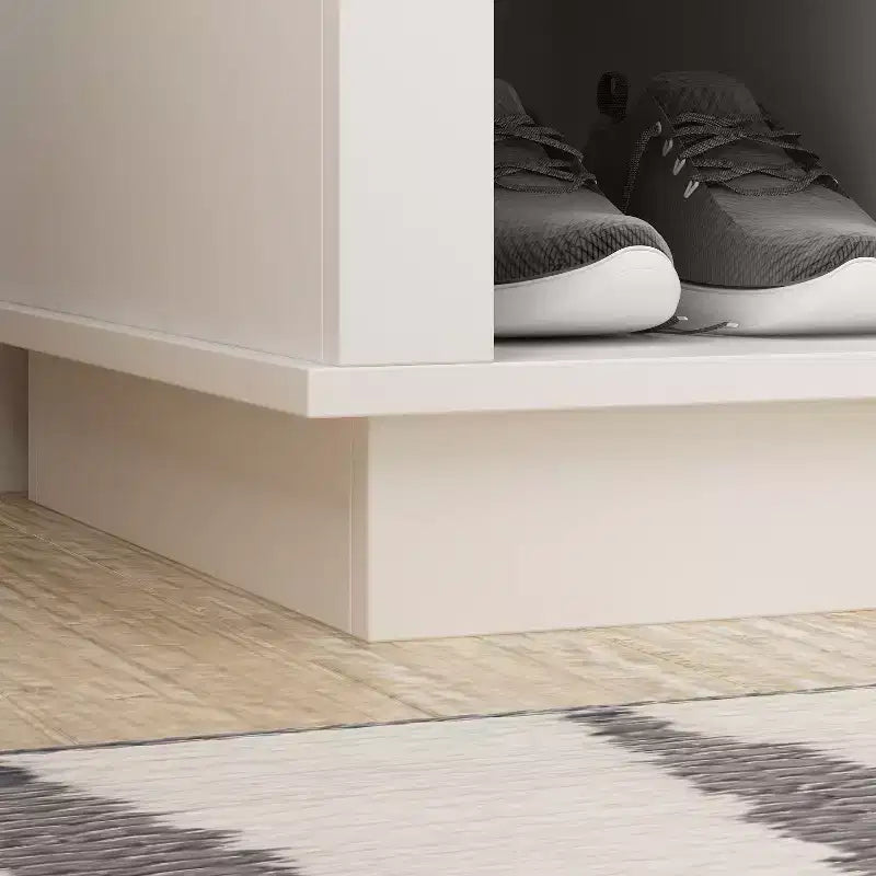 Famapy Bianco 63W 18 Scomparti per Scarpe Armadio da Ingresso con Ganci