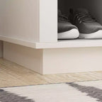Famapy Bianco 63W 18 Scomparti per Scarpe Armadio da Ingresso con Ganci