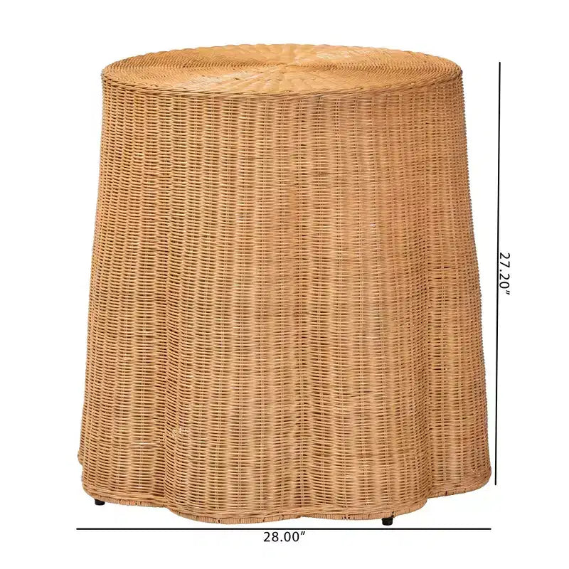 bali e pari Tavolino da salotto in rattan modello Bohemian Honey Scallop