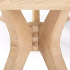 Panca da pranzo in legno massello di pino 48", base a gambe incrociate, stile scandinavo minimalista, per ingresso o sala da pranzo