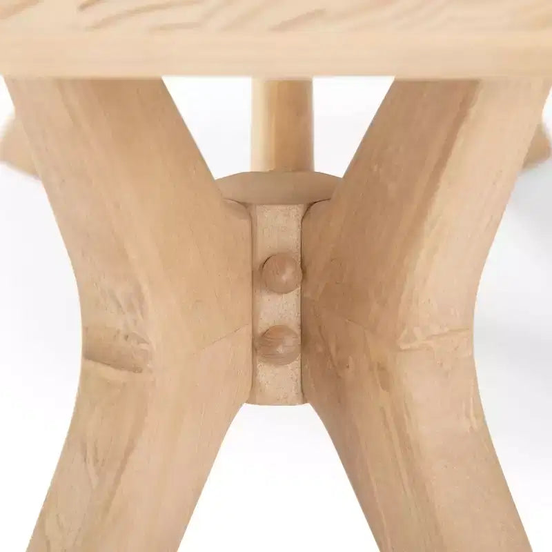 Panca da pranzo in legno massello di pino 48", base a gambe incrociate, stile scandinavo minimalista, per ingresso o sala da pranzo