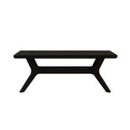 Panca da pranzo in legno massello di pino 48", base a gambe incrociate, stile scandinavo minimalista, per ingresso o sala da pranzo