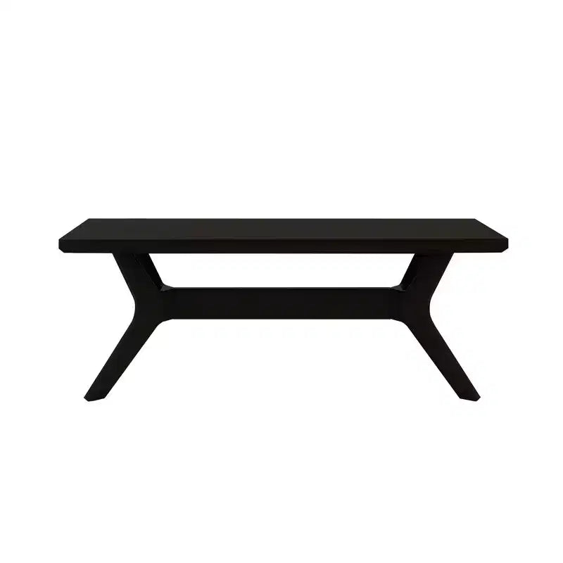 Panca da pranzo in legno massello di pino 48", base a gambe incrociate, stile scandinavo minimalista, per ingresso o sala da pranzo